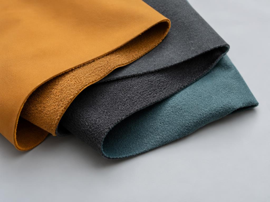 Layered ochre, graphite and teal softshell fabric